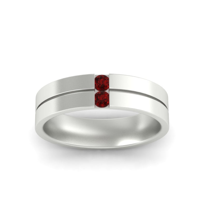 Men’s Two-Stone Channel-Set Diamond Band