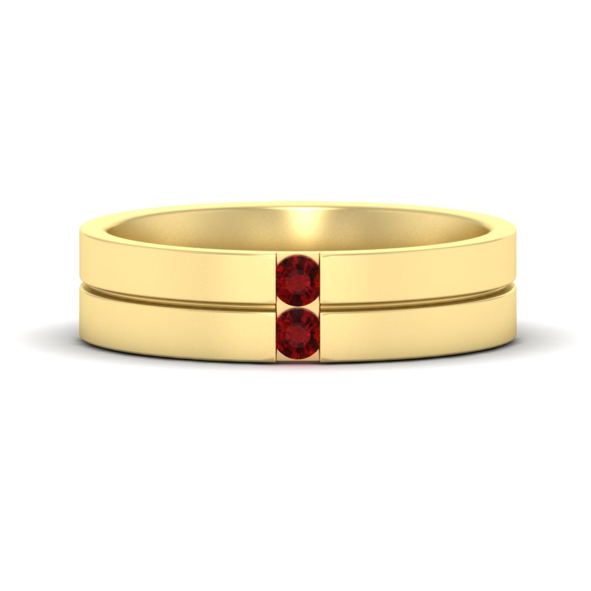 Men’s Two-Stone Channel-Set Diamond Band