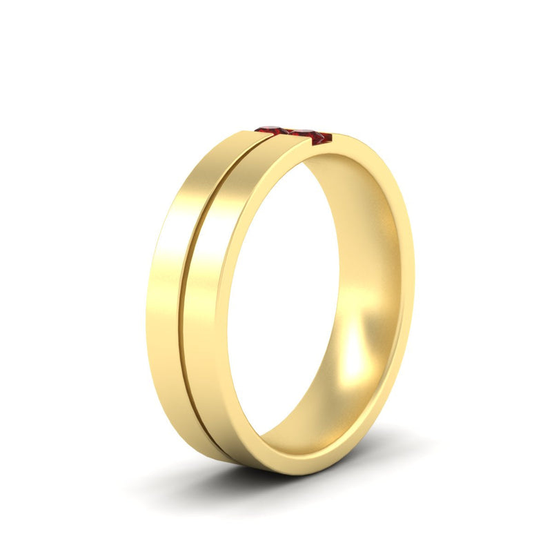 Men’s Two-Stone Channel-Set Diamond Band