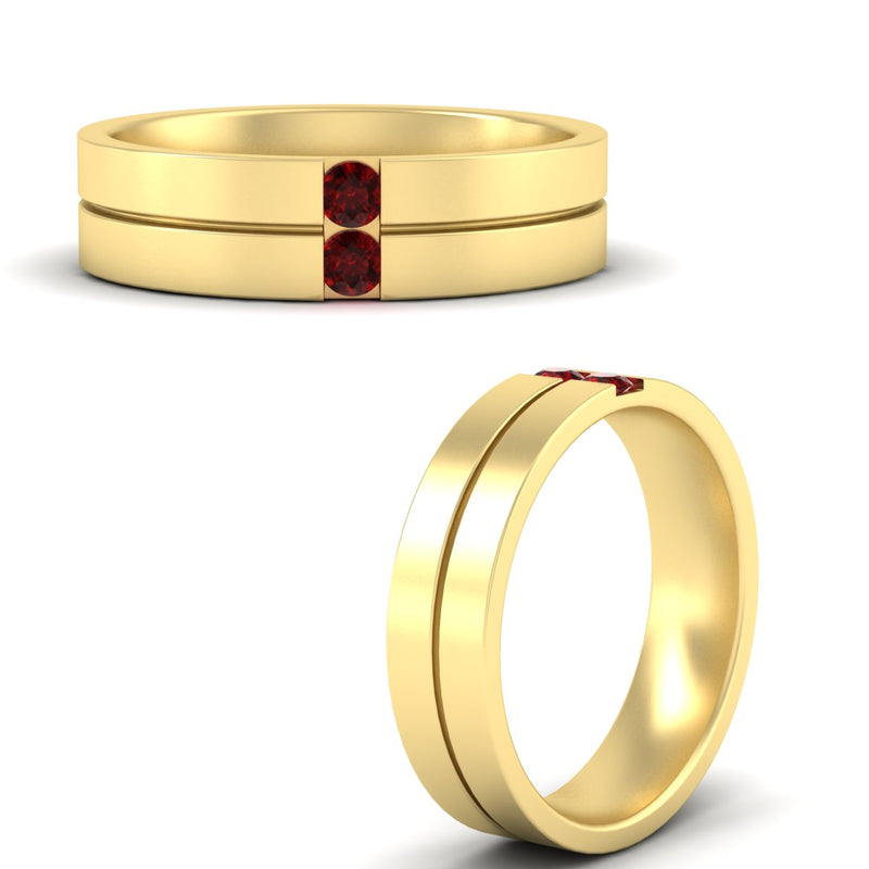 Men’s Two-Stone Channel-Set Diamond Band