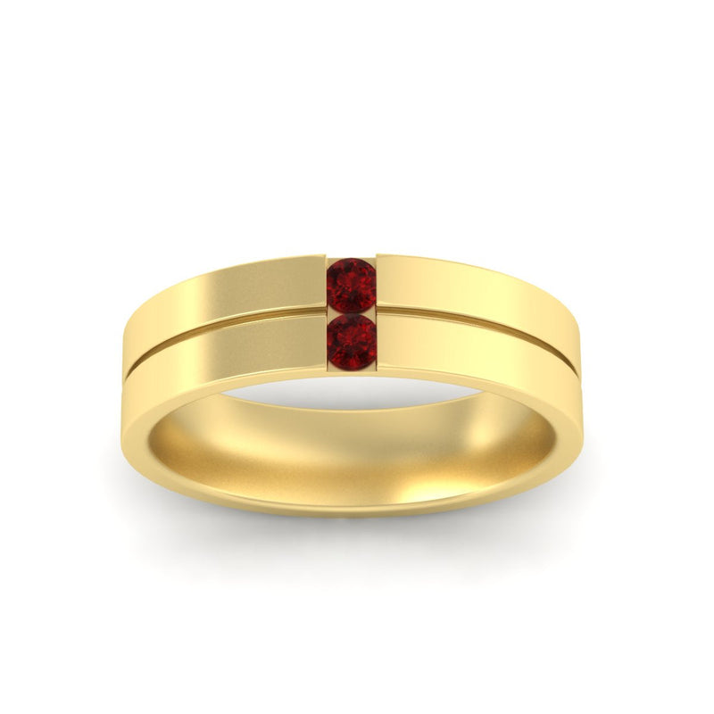 Men’s Two-Stone Channel-Set Diamond Band