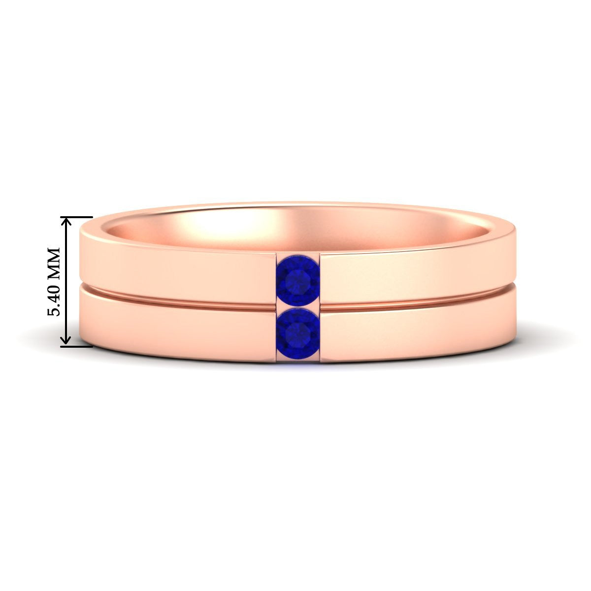 Men’s Two-Stone Channel-Set Diamond Band