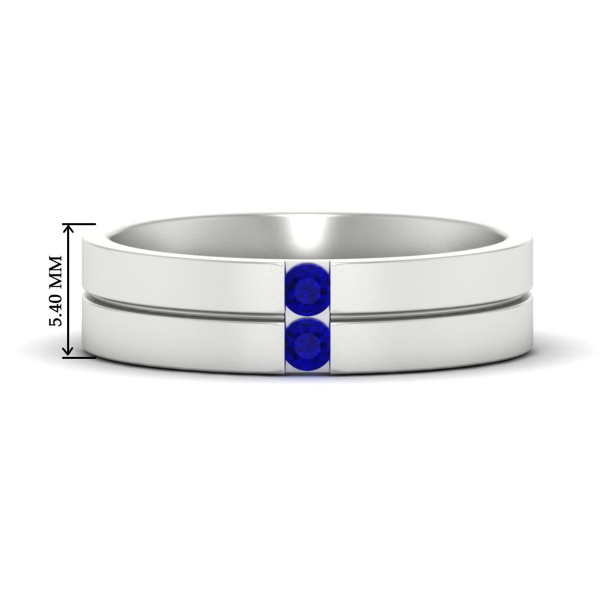 Men’s Two-Stone Channel-Set Diamond Band