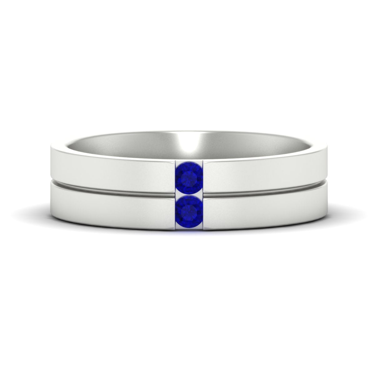 Men’s Two-Stone Channel-Set Diamond Band