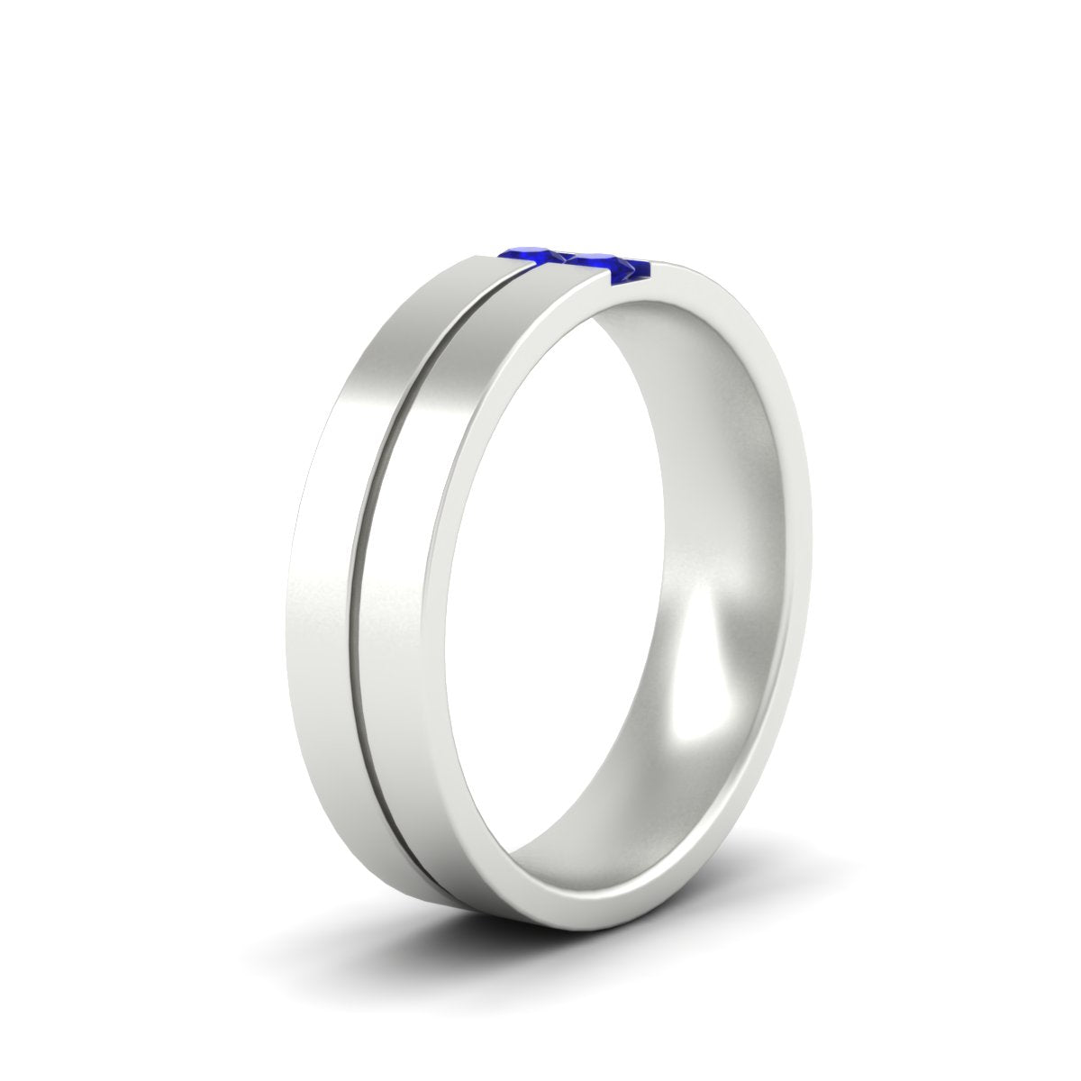 Men’s Two-Stone Channel-Set Diamond Band