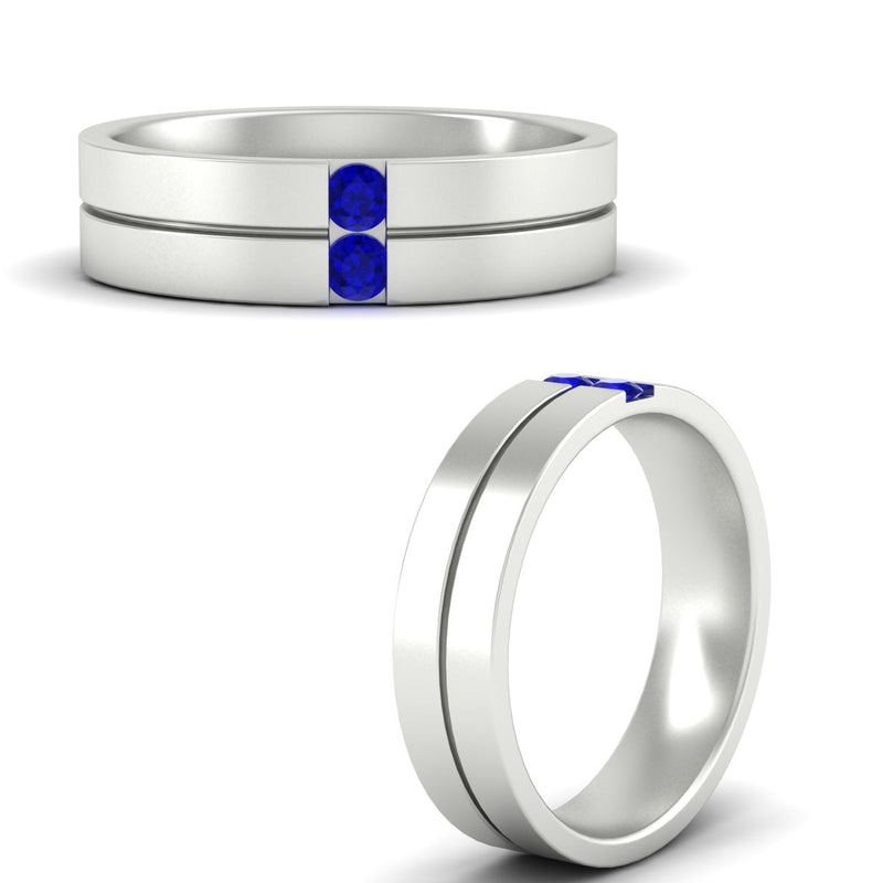 Men’s Two-Stone Channel-Set Diamond Band