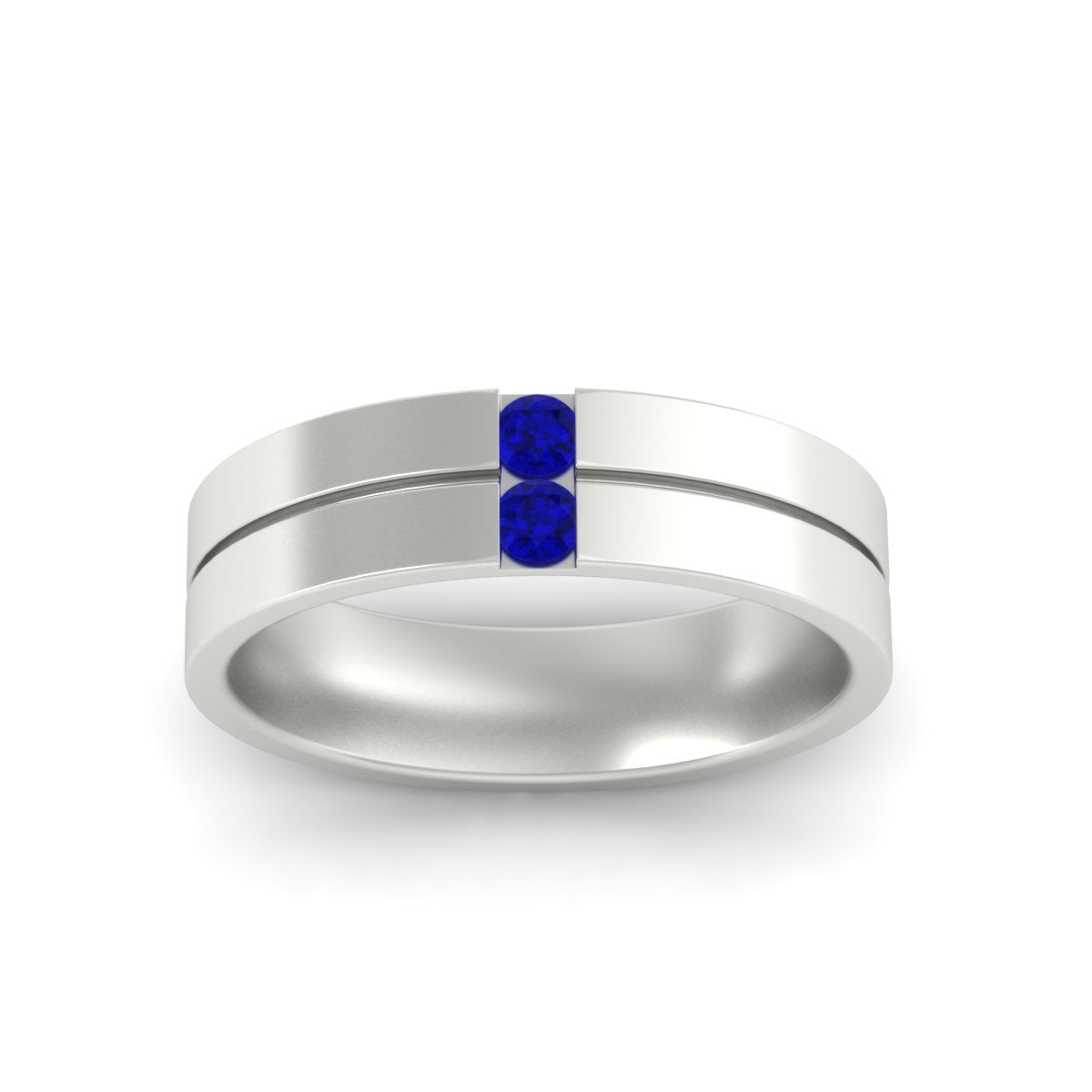 Men’s Two-Stone Channel-Set Diamond Band