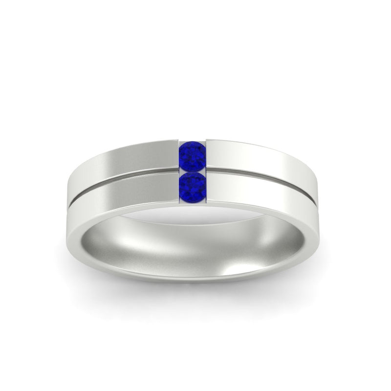 Men’s Two-Stone Channel-Set Diamond Band