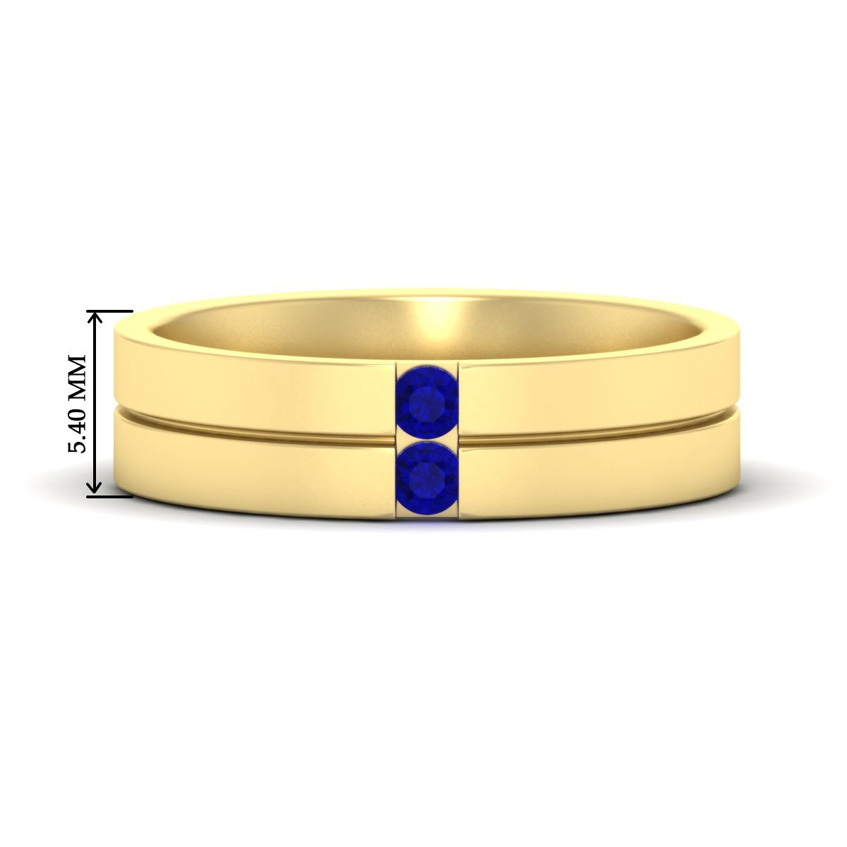 Men’s Two-Stone Channel-Set Diamond Band