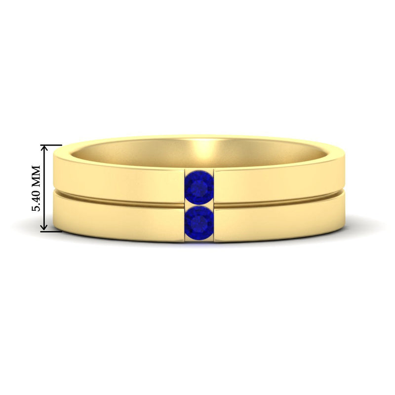 Men’s Two-Stone Channel-Set Diamond Band