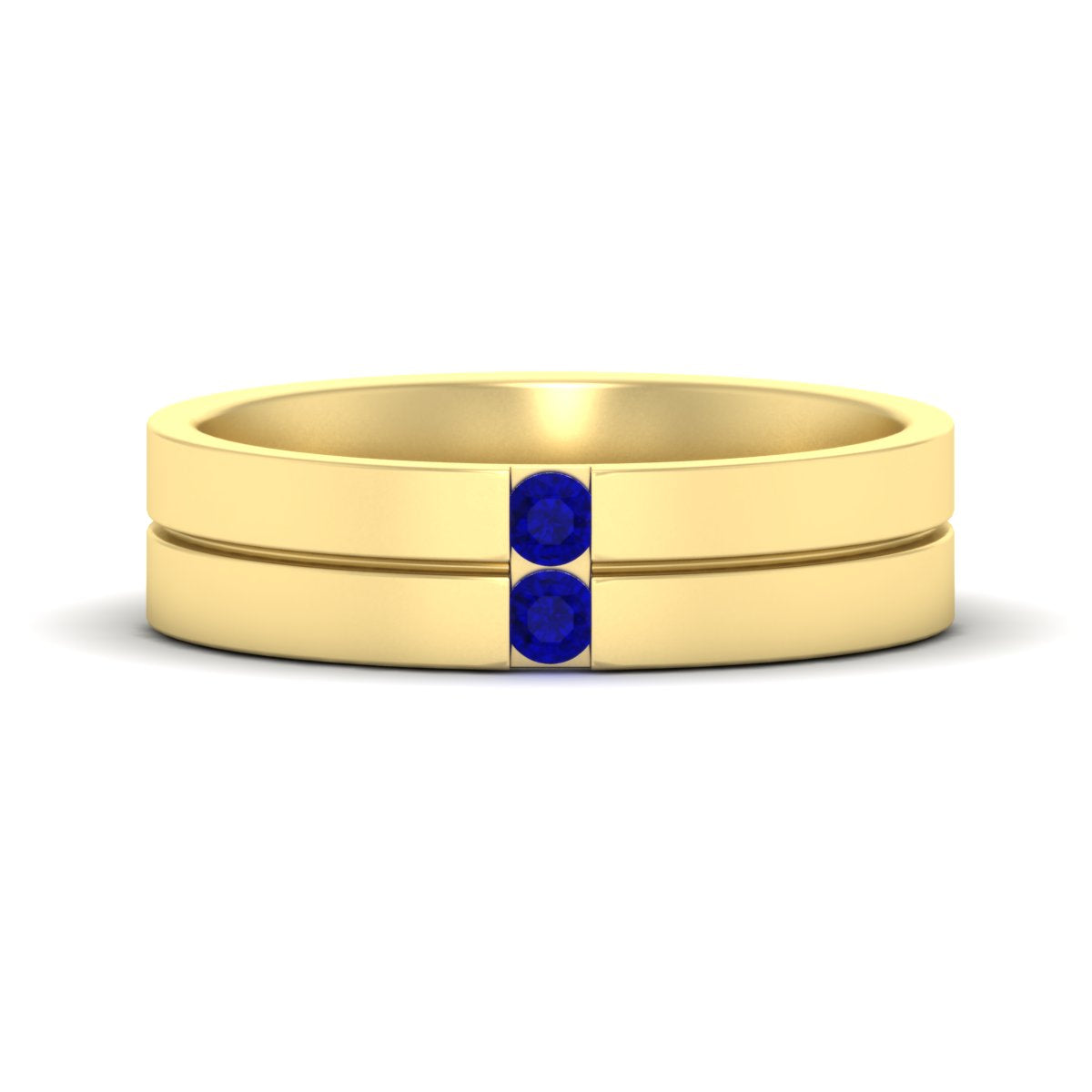 Men’s Two-Stone Channel-Set Diamond Band