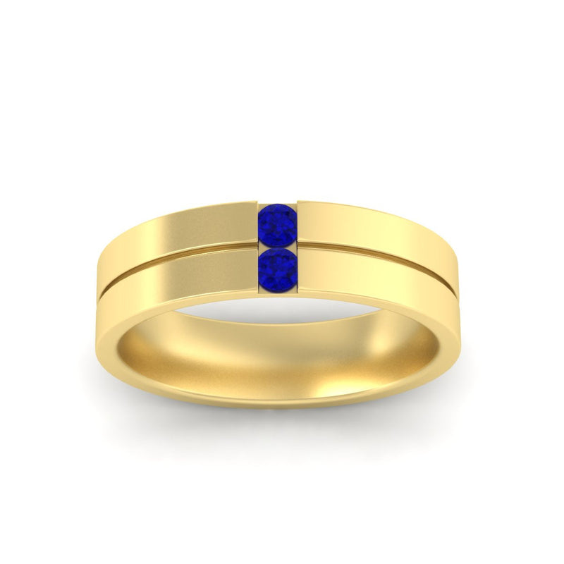 Men’s Two-Stone Channel-Set Diamond Band