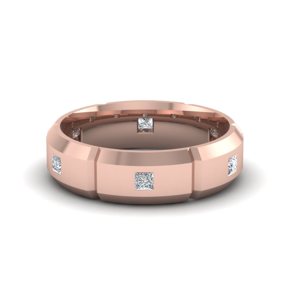 Men’s Princess-Cut Diamond Bezel Ring