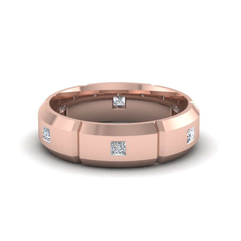 Men’s Princess-Cut Diamond Bezel Ring