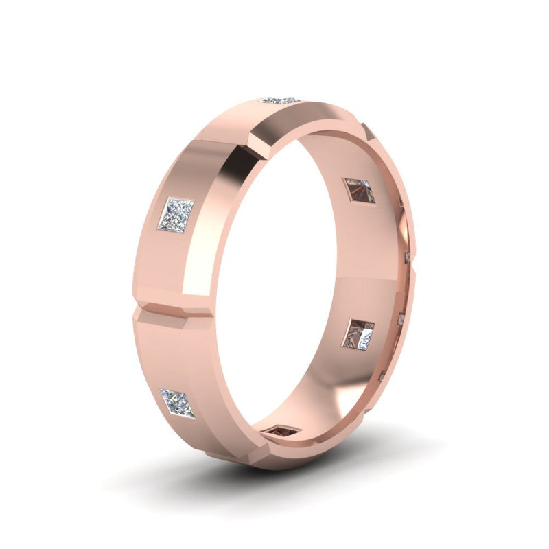 Men’s Princess-Cut Diamond Bezel Ring