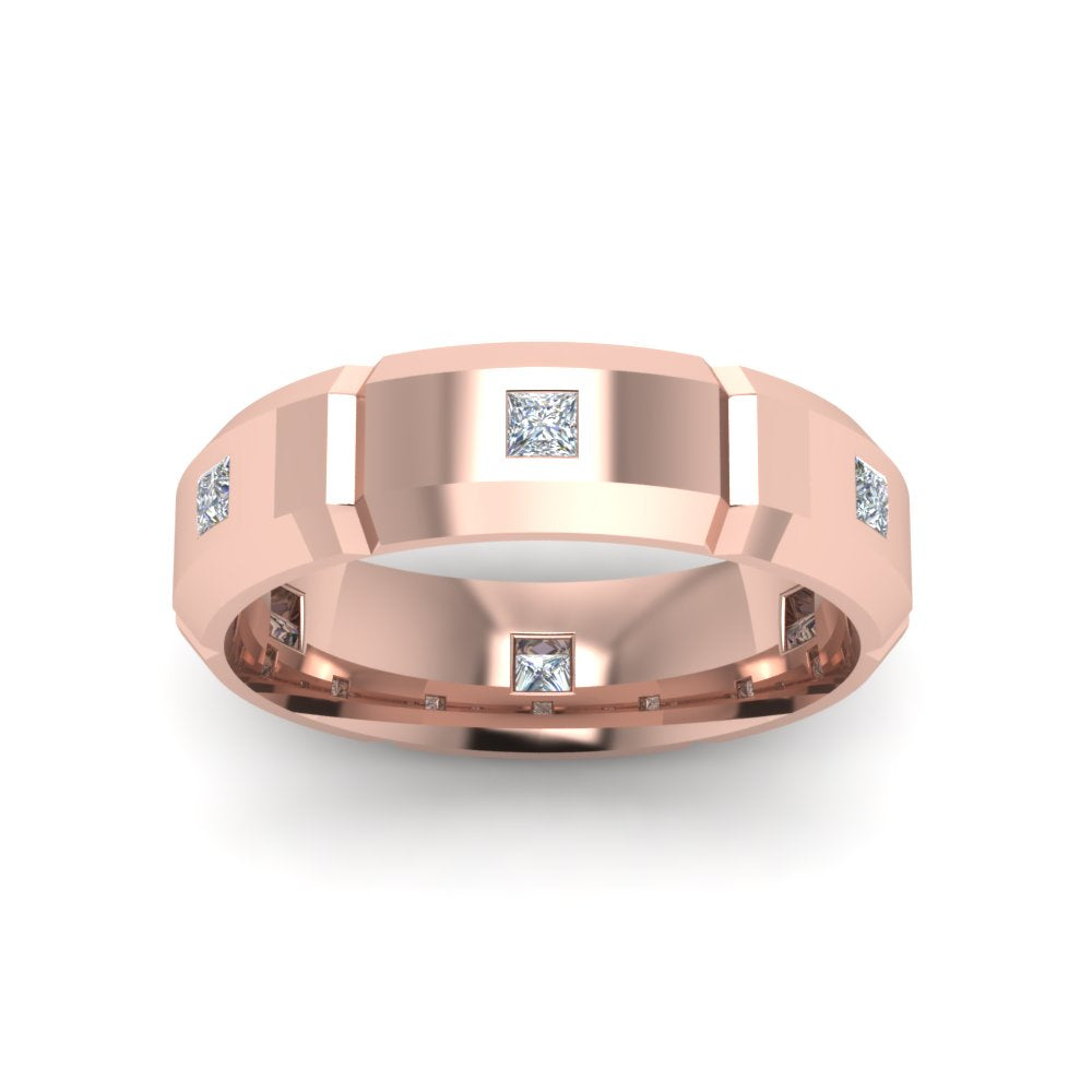 Men’s Princess-Cut Diamond Bezel Ring