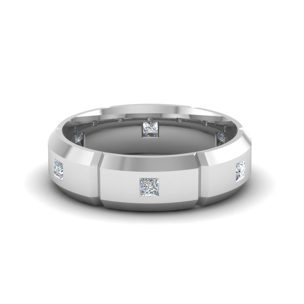 Men’s Princess-Cut Diamond Bezel Ring