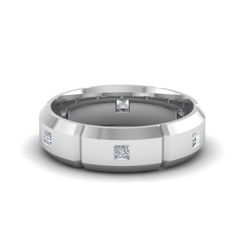 Men’s Princess-Cut Diamond Bezel Ring