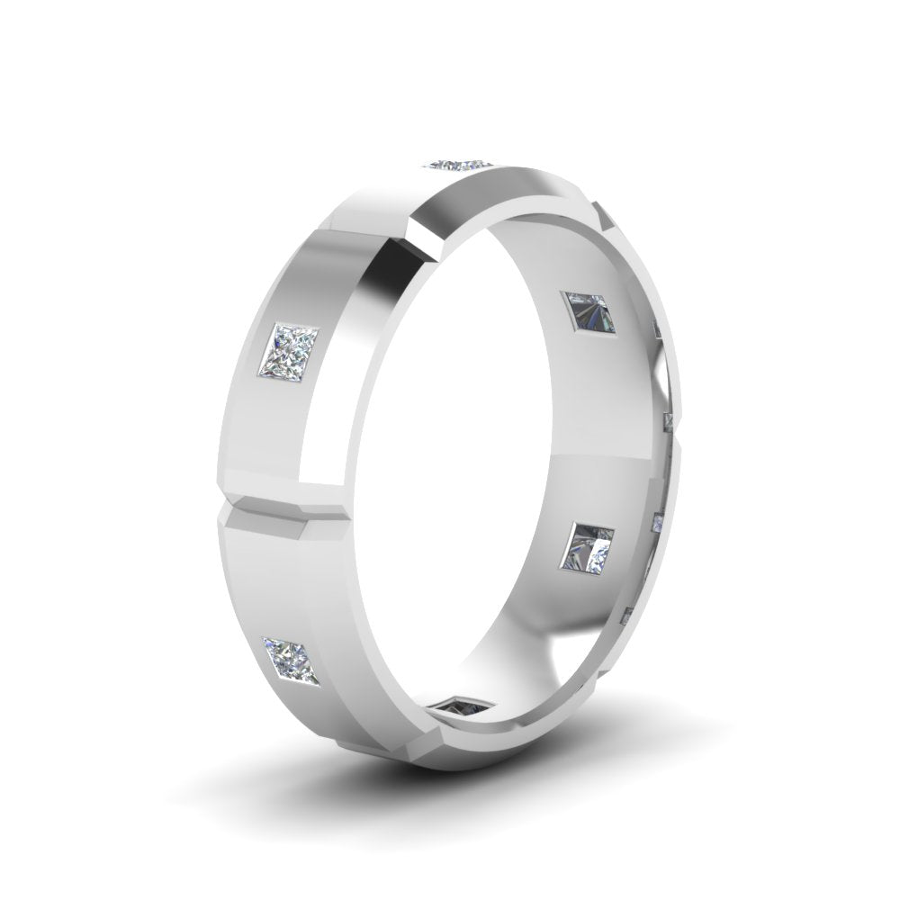 Men’s Princess-Cut Diamond Bezel Ring