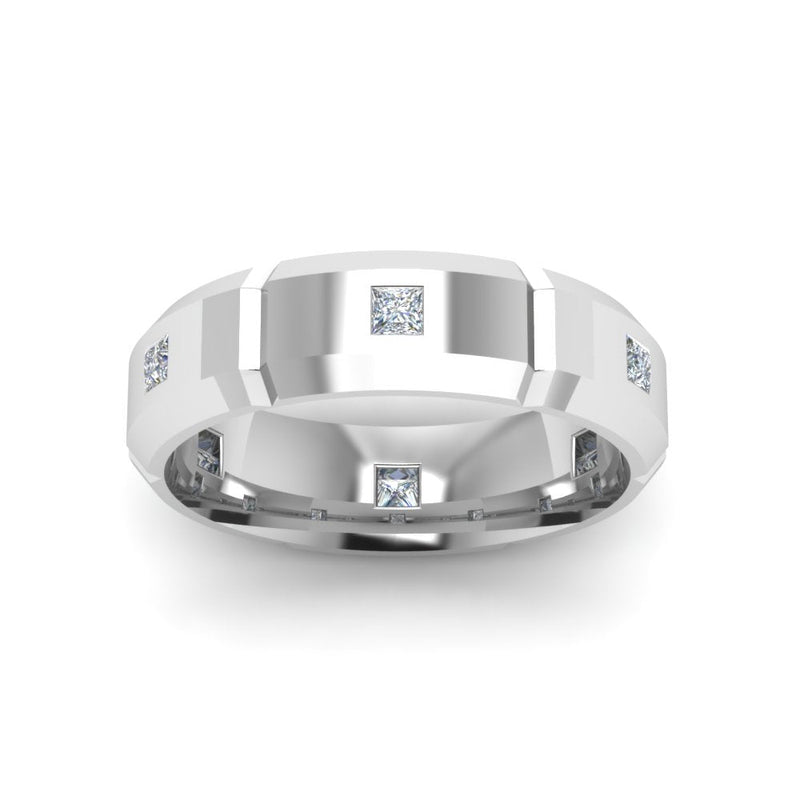 Men’s Princess-Cut Diamond Bezel Ring