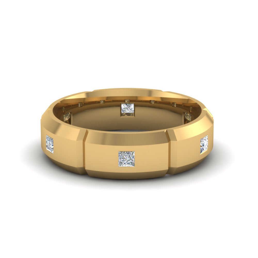 Men’s Princess-Cut Diamond Bezel Ring