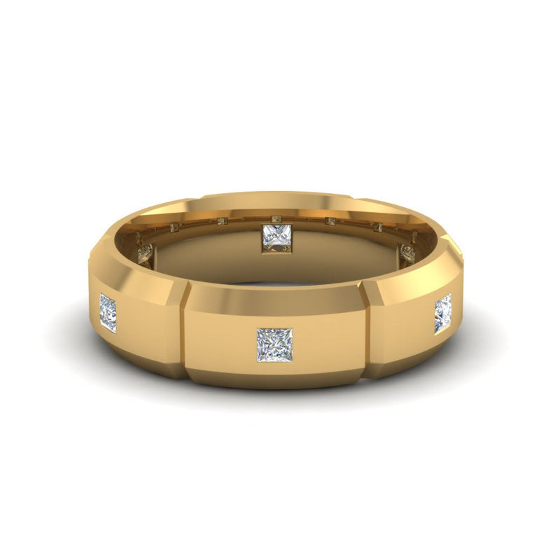Men’s Princess-Cut Diamond Bezel Ring