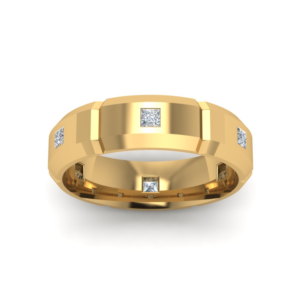 Men’s Princess-Cut Diamond Bezel Ring