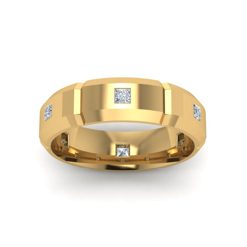 Men’s Princess-Cut Diamond Bezel Ring