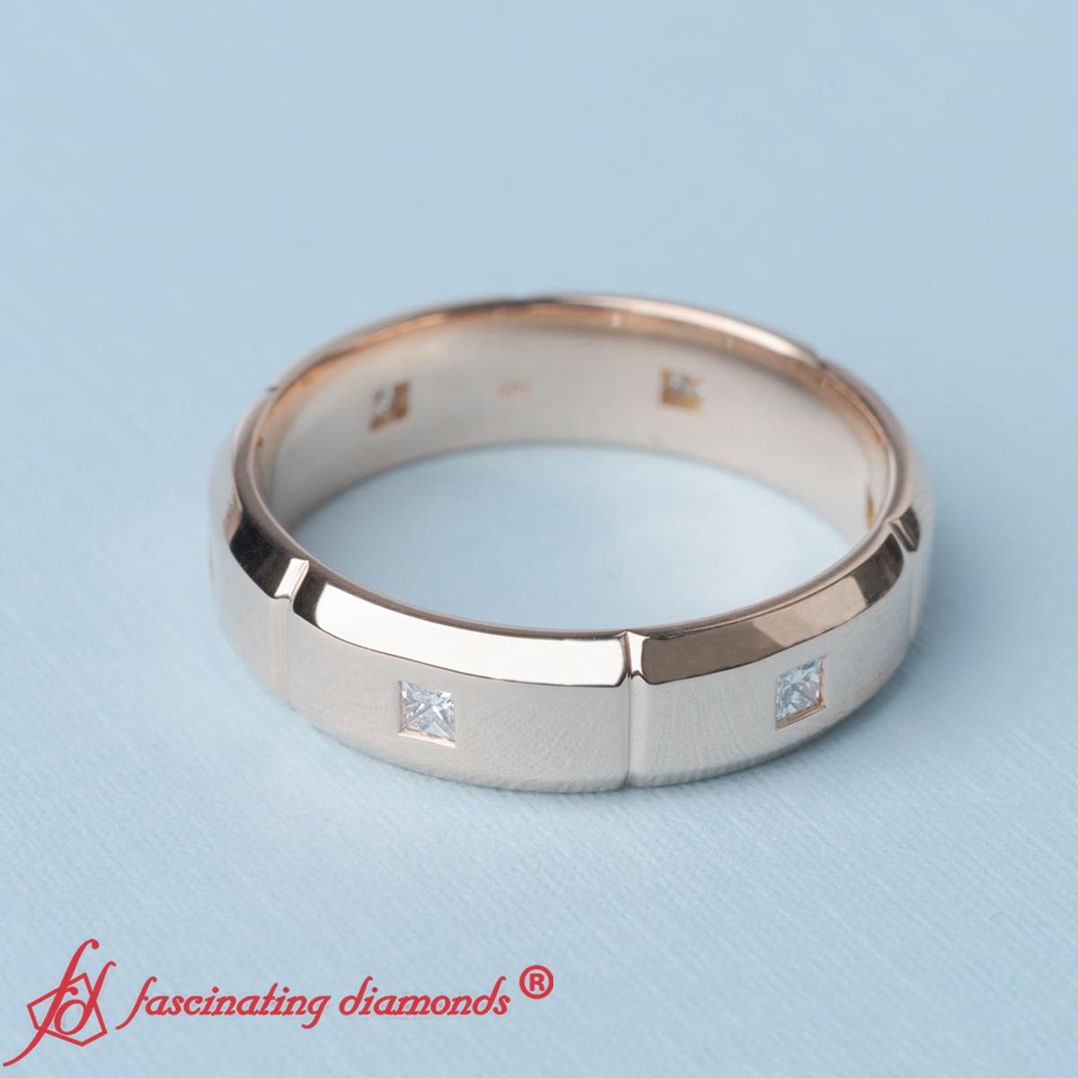 Men’s Princess-Cut Diamond Bezel Ring