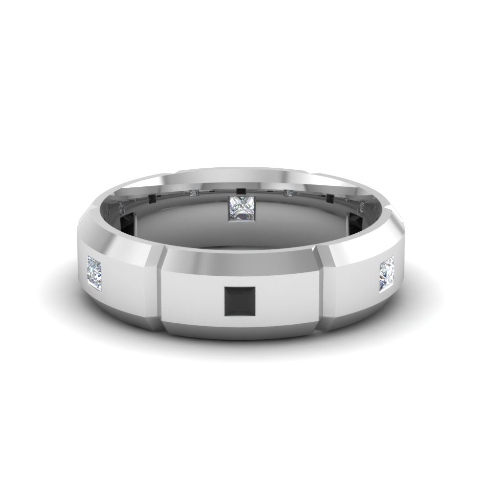 Men’s Princess-Cut Diamond Bezel Ring