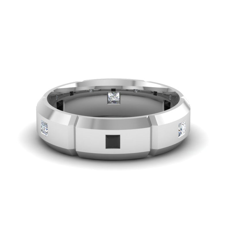 Men’s Princess-Cut Diamond Bezel Ring