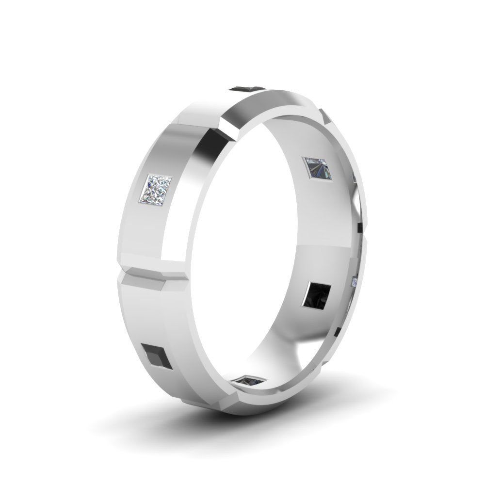 Men’s Princess-Cut Diamond Bezel Ring