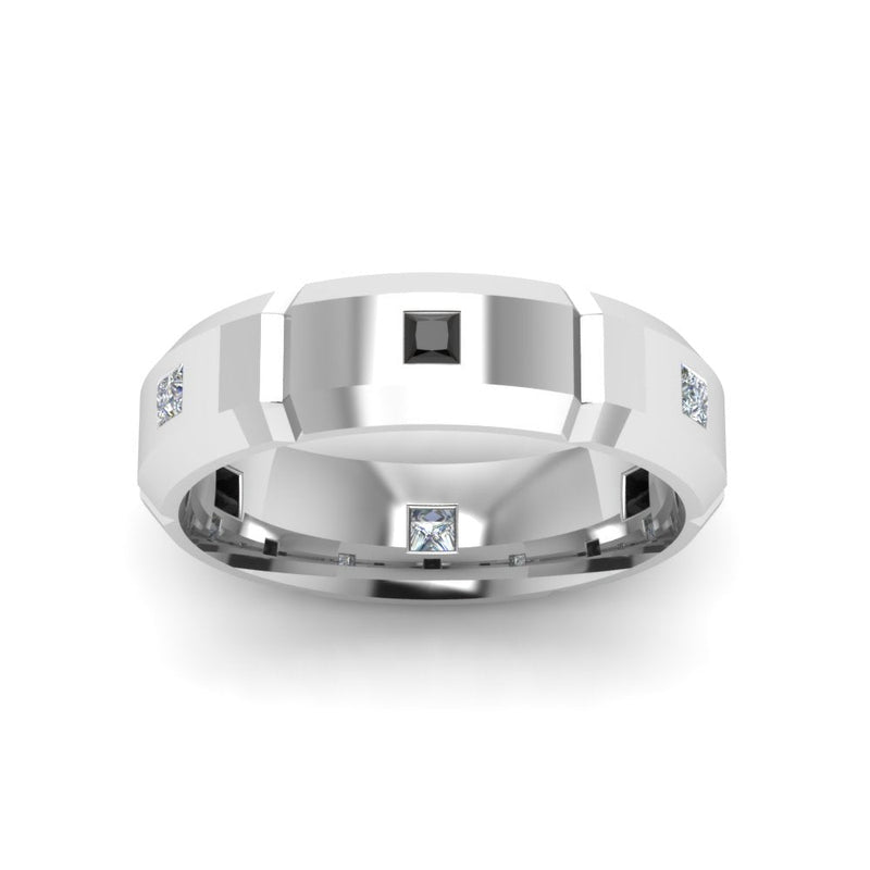 Men’s Princess-Cut Diamond Bezel Ring