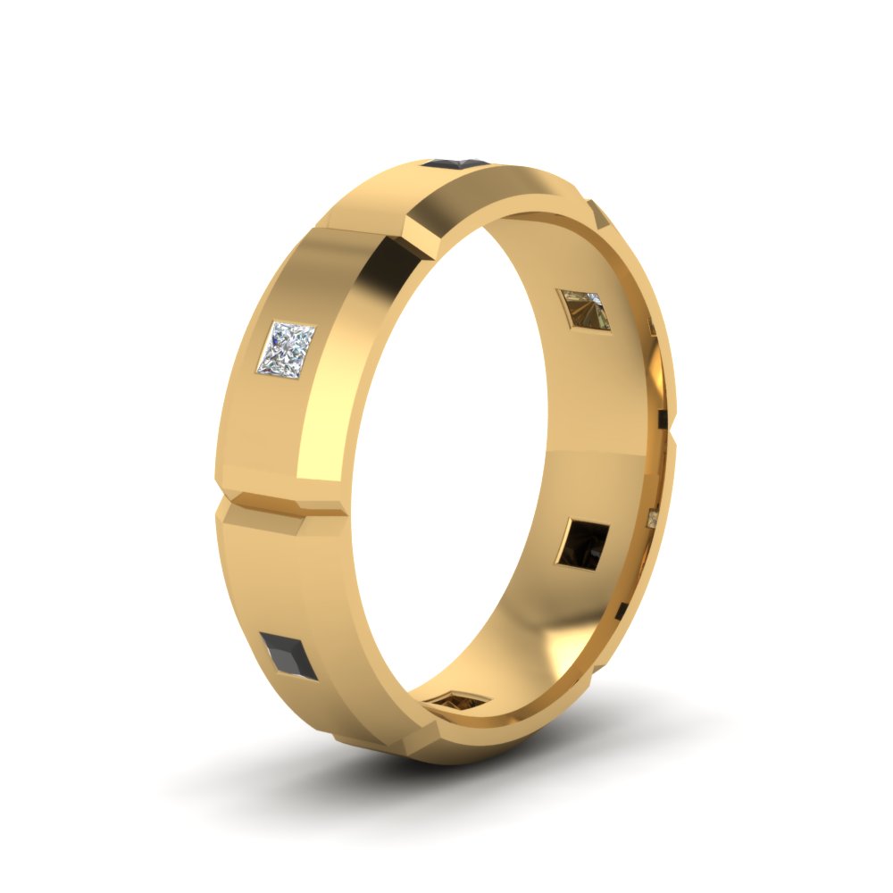 Men’s Princess-Cut Diamond Bezel Ring