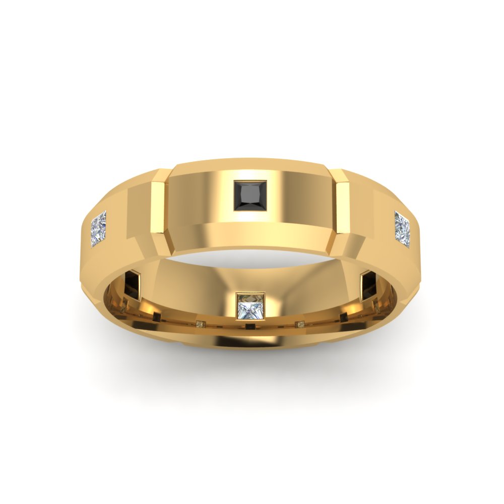 Men’s Princess-Cut Diamond Bezel Ring