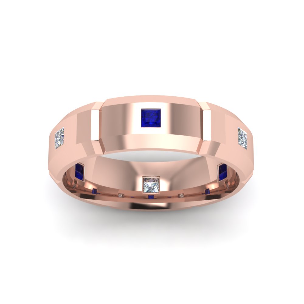 Men’s Princess-Cut Diamond Bezel Ring