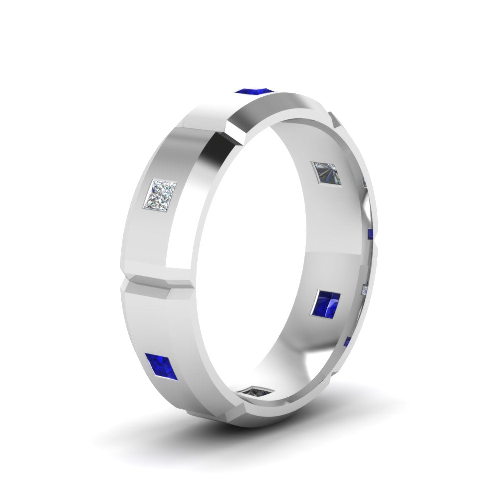 Men’s Princess-Cut Diamond Bezel Ring