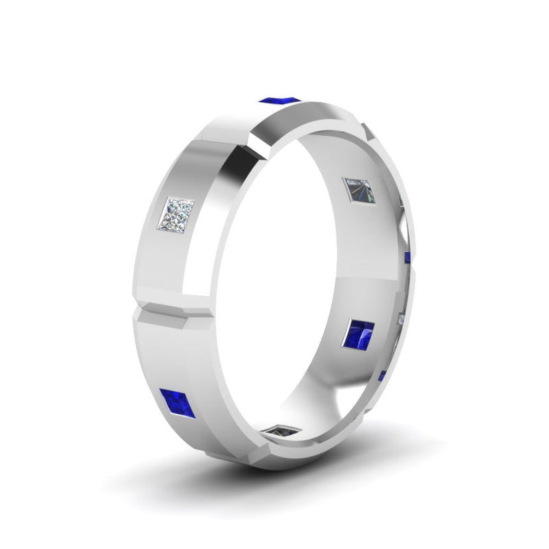 Men’s Princess-Cut Diamond Bezel Ring