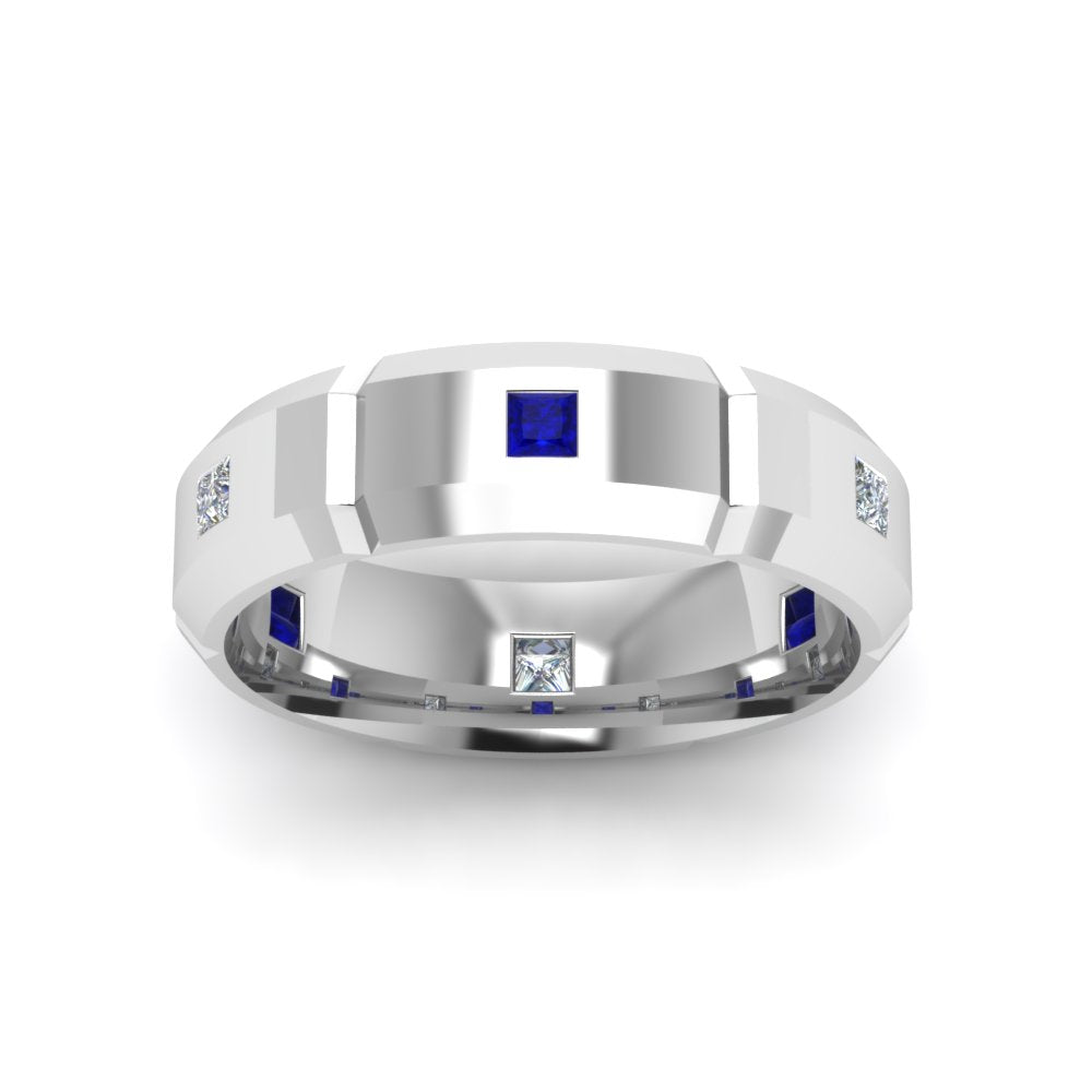 Men’s Princess-Cut Diamond Bezel Ring