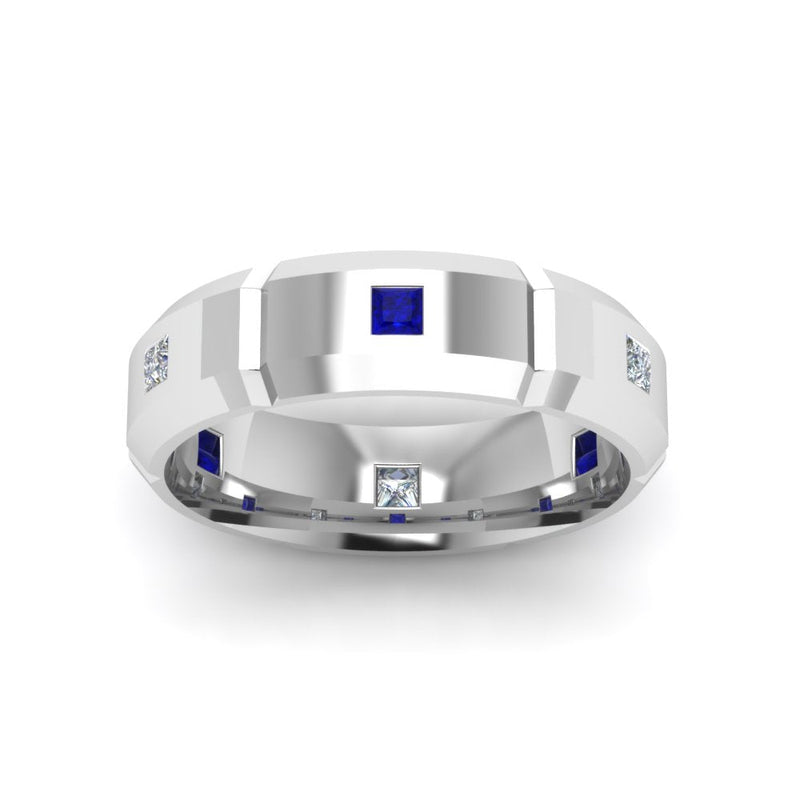 Men’s Princess-Cut Diamond Bezel Ring