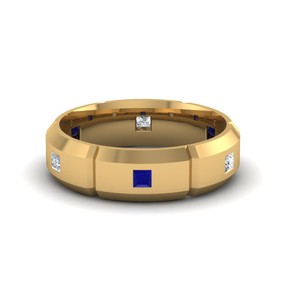 Men’s Princess-Cut Diamond Bezel Ring