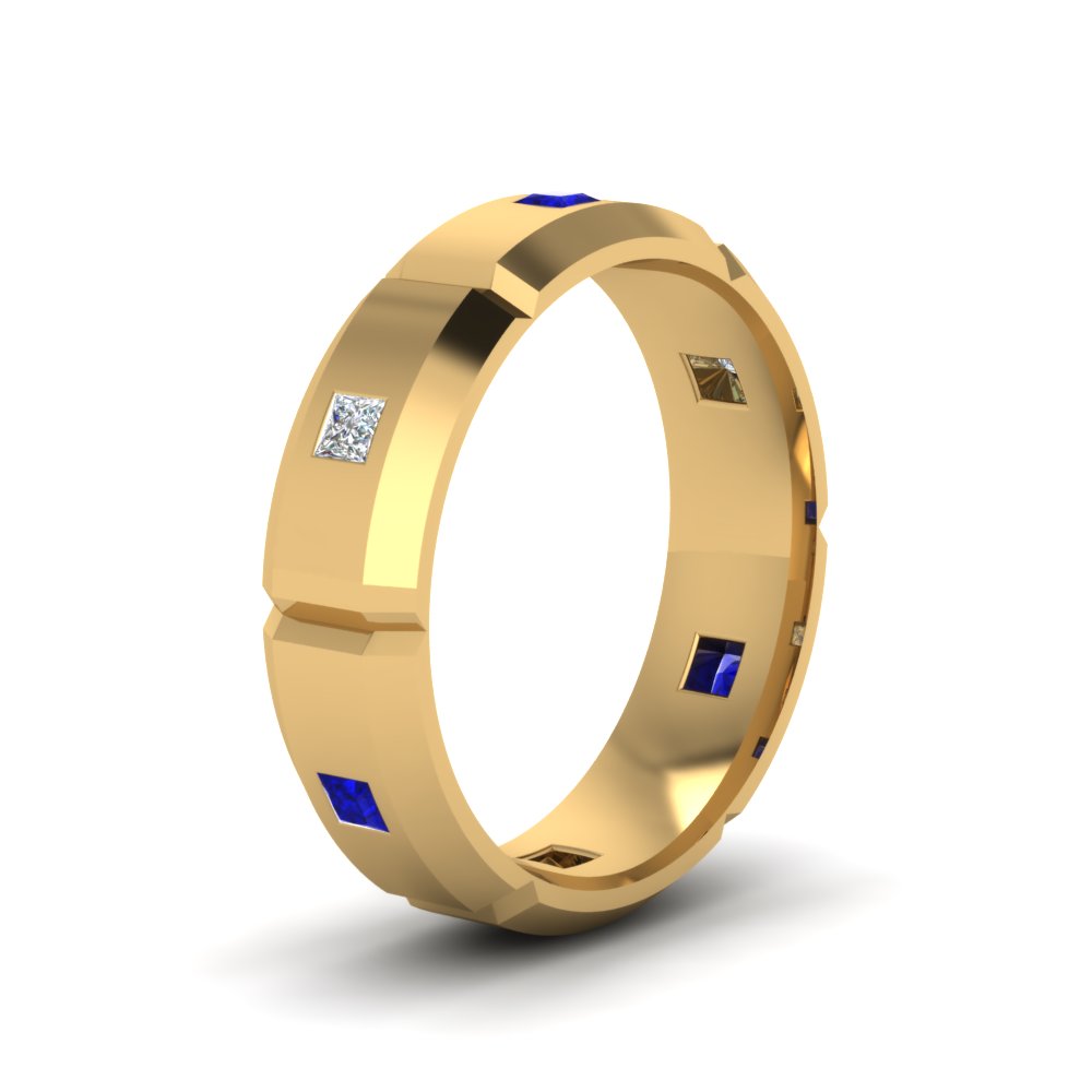 Men’s Princess-Cut Diamond Bezel Ring