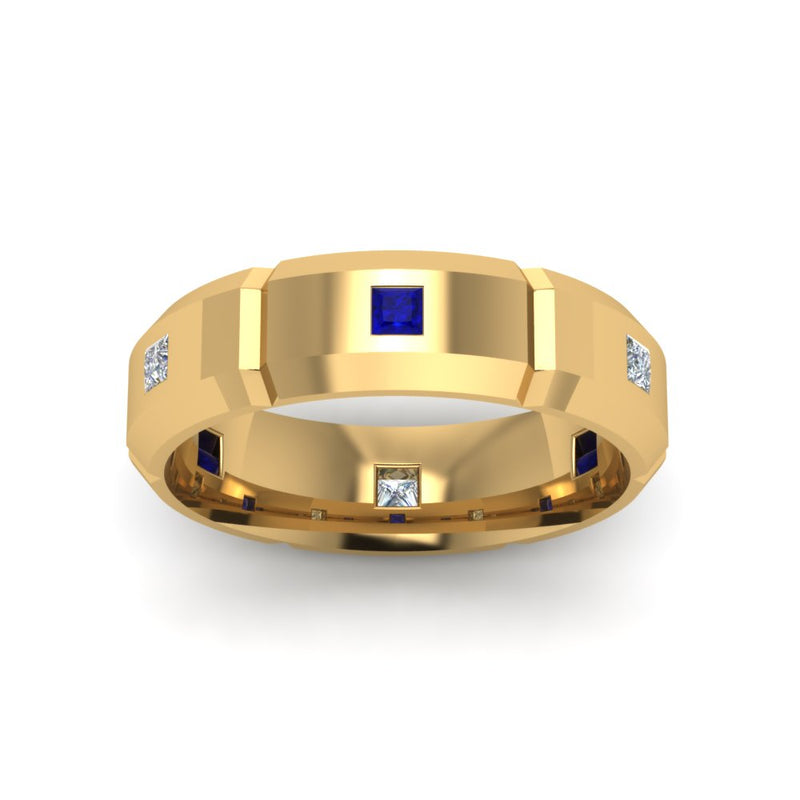 Men’s Princess-Cut Diamond Bezel Ring