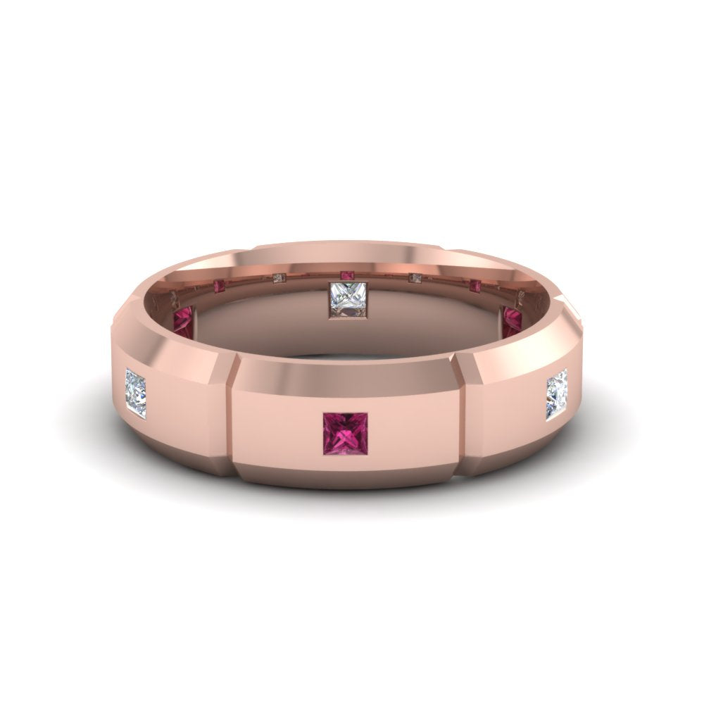 Men’s Princess-Cut Diamond Bezel Ring