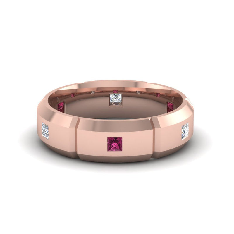 Men’s Princess-Cut Diamond Bezel Ring
