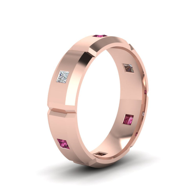 Men’s Princess-Cut Diamond Bezel Ring