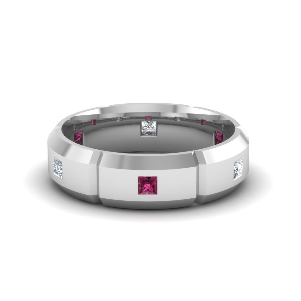 Men’s Princess-Cut Diamond Bezel Ring