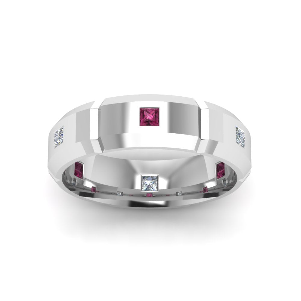 Men’s Princess-Cut Diamond Bezel Ring