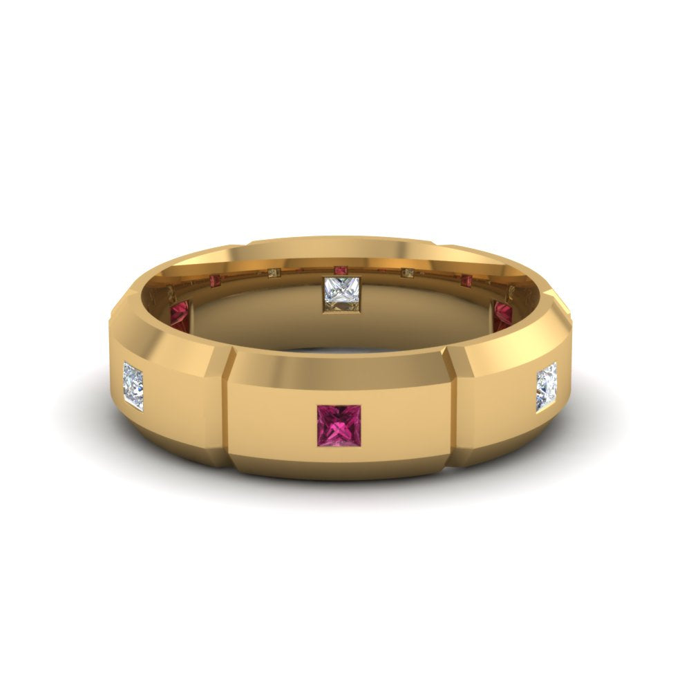 Men’s Princess-Cut Diamond Bezel Ring