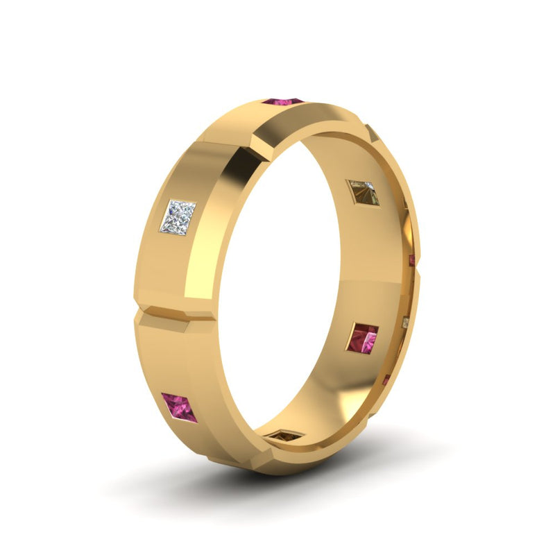 Men’s Princess-Cut Diamond Bezel Ring
